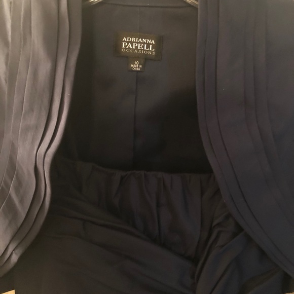 Adrianna Papell Dark Blue Mother-In-Law Dress - Picture 7 of 8